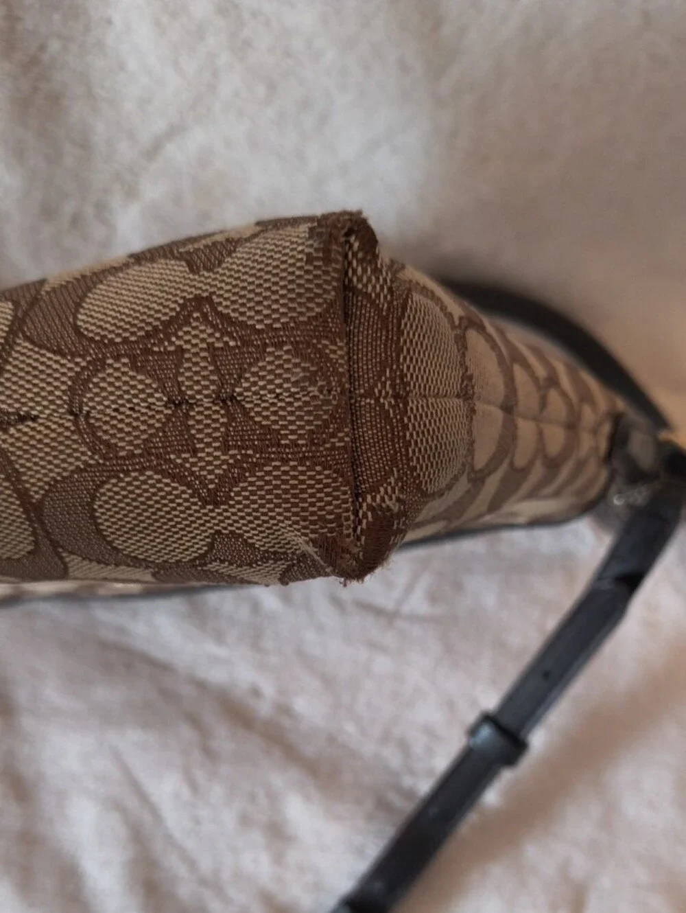 Coach Tan/Brown Signature Canvas Crossbody Bag